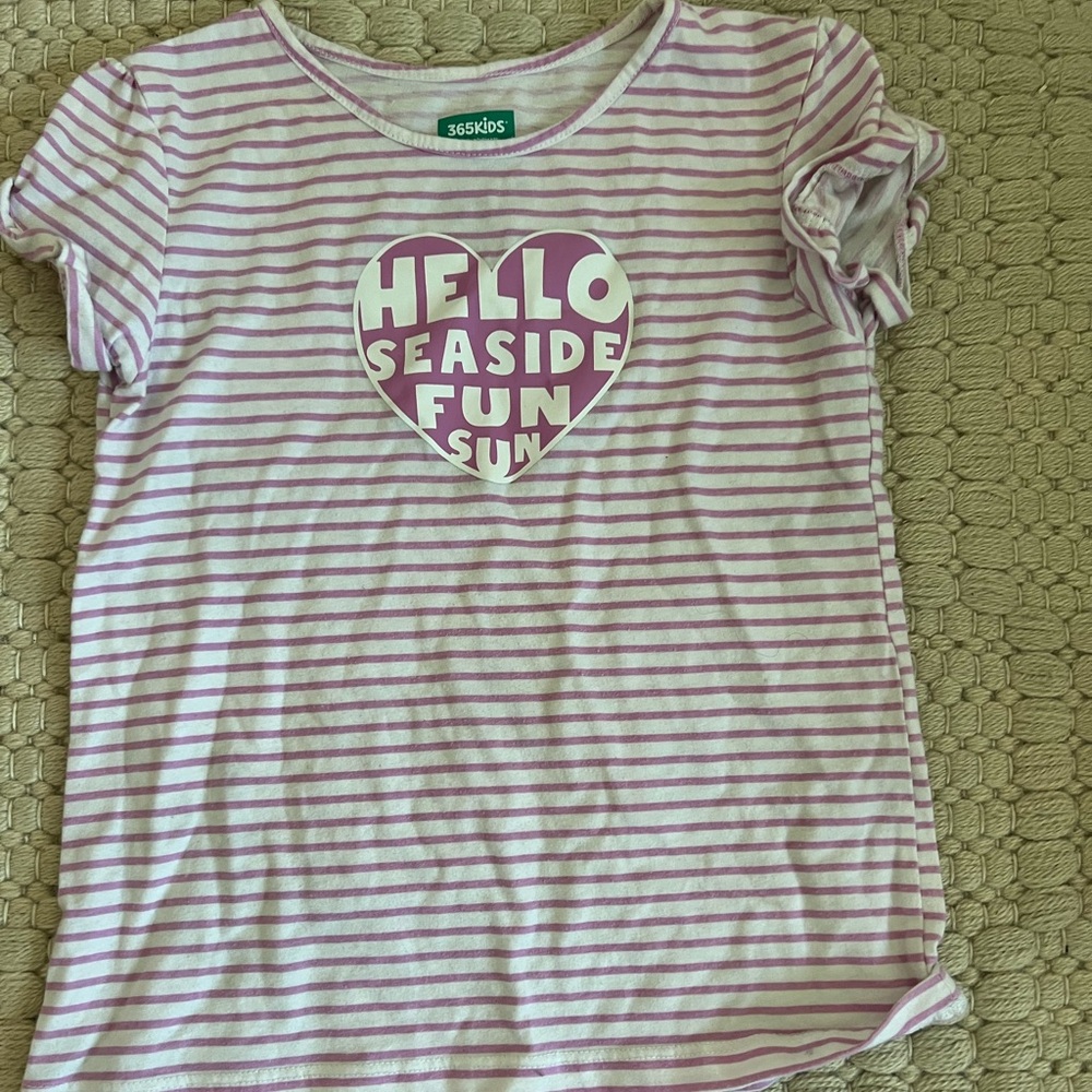 Garanimals Pink and White Striped Short Sleeve Tee